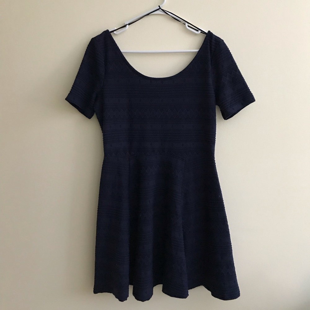 Navy scoop neck dress